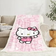 thumbnail image 2 of Hello Kitty Anime Printed Blanket  Plush Kawaii Furry Blankets Fleece Microfiber Fabric Suitable For Children And Adults ZR, 2 of 7