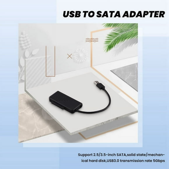 USB to SATA Adapter Cable Powered Adapter with DC ( Chip) Port External Adapter for 2.5/3.5 Inch Hard Disk