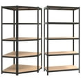 thumbnail image 2 of vidaXL Shelf Bookshelf Shelving Unit Rack 5-Layer Steel and Engineered Wood, 2 of 36