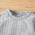 thumbnail image 5 of IBTOM CASTLE Unisex Baby Girls Boys Cotton Twist Knit Sweater Long Sleeve T-Shirt Tops + Long Pants 2PCS Outfit Fall Winter Warm Clothes 12-18 Months Gray, 5 of 8