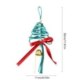 thumbnail image 3 of Uutvery Sky Blue Flax Woven Christmas Tree Hanging Ornament Handmade Holiday Decor Christmas Hanging Decor Funny Xmas Decoration Farmhouse Xmas Wall Art Home Display 11.81x4.33 Inch, 3 of 7