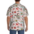 thumbnail image 3 of Fotbe Groovy Retro Santa Camisa Estampada de Manga Corta para Hombre, Casual de Verano, Estilo Playero, Sin Arrugas-4X-Large, 3 of 5