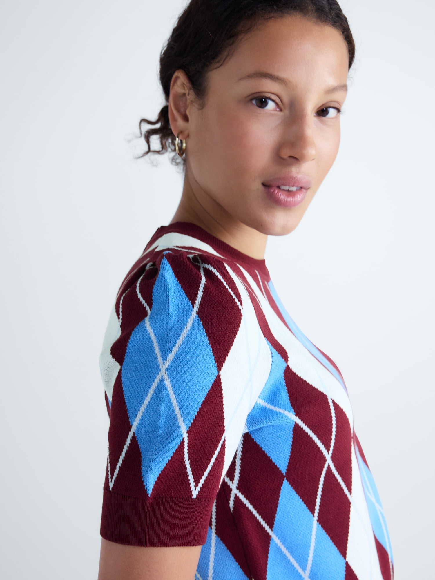 Free Assembly Women's and Women's Plus Crewneck Sweater with Short Puff Sleeves, Sizes XS-4X