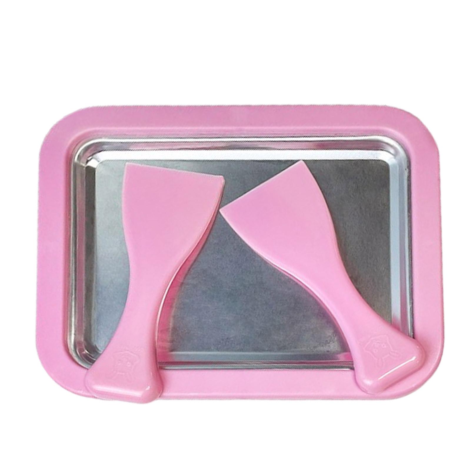 Ice Cream Roller Plate AntiGriddle Pan with 2 Spatulas for Easy