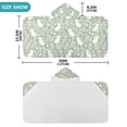 thumbnail image 4 of Yayeee Kids Hooded Towel with Hand Pockets Beach Soft Absorbent Bath Wrap 50 x 23.5 inch, Green Floral Cat Pattern, 4 of 5