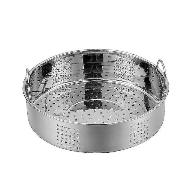 27cm Food Steamer Basket Practical Stainless Steel Handles Steamer Thicken Bun Steamer Grid for Home Kitchen Restaurant (Silver)