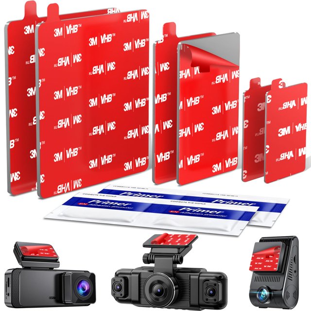 Almohadillas adhesivas Dash Cam Mount Volport, 6 unidades, para parabrisas