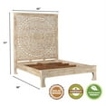 thumbnail image 6 of Taran Designs Gianna Carved Mango Wood Queen Panel Bed in Natural, 6 of 6