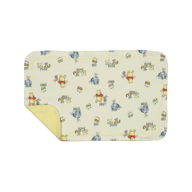 Disney Winnie The Pooh Newborn Baby Boys Sleep N' Play Coverall Bib Blanket and Burp Cloth 4 Piece Outfit Set 0-6 Months, Infant Boy's