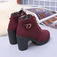 thumbnail image 5 of FRSASU Women's Western Cowboy Boots Mid-Calf Boots Low Heel Cowgirl Boots with Pull-Up Tabs On, 5 of 7
