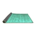 thumbnail image 2 of Ahgly Company Indoor Square Solid Turquoise Blue Modern Area Rugs, 5' Square, 2 of 4