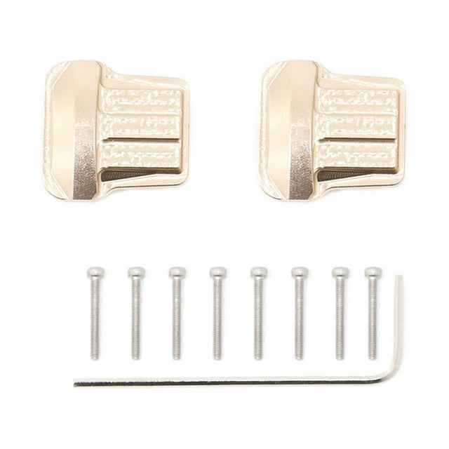 Riwcyla Front And Rear Axle Housing, Brass Axle Cover Replacement for 1/18 TRX4M Land Rover Defender Rampage Remote Control Car Upgrade Parts