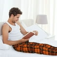 thumbnail image 7 of Mens Pajama Pants, Halloween Tartan Plaid Soft Sleep & Lounge Pants for Men, Cuteness Casual PJ Bottoms Pants with Pockets, 7 of 7