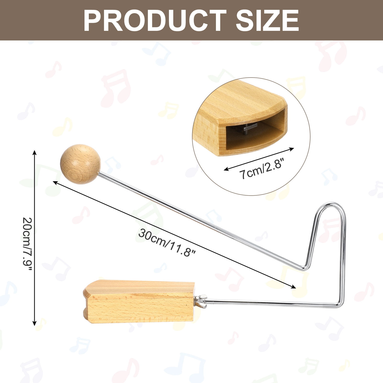Vibraslap Percussion Instrument VibraSlap Latin Handheld Musical Instrument for Musicians, Bands, Studios, Large