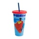thumbnail image 1 of Vaso de Plástico con Tapa y Popote, Diseño Superman Legacy, Colección DC Comics, Capacidad 680 ml, Azul y Rojo, 1 of 4