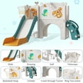 thumbnail image 3 of 12 in 1 Toddler Slide, NEORIVER Kids Indoor Slide for Toddlers 1-3 Years Old, Toddler Indoor Playground with Drawing Board, Golf Set, Ring Toss, Basketball Hoop and Storage, 3 of 7