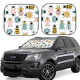 thumbnail image 1 of Vsdgher Colorful Insects Print Car Windshield Sun Shade, Reflective Sunshade Window Sunshade Sun Visor Protector Fit for Cars,Trucks,SUVs-Small, 1 of 6