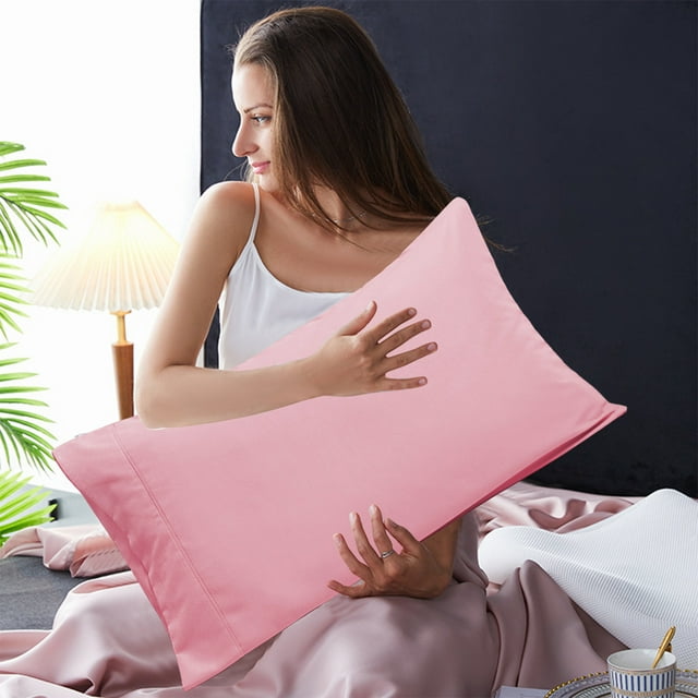 YIMWNYI 2Pcs Pillow Cases, Soft Brushed Microfiber Fabric, Shrinkage and Fade Resistant, 20x30 Inches Pillow Covers, Envelope Closure Design, Machine Washable, Durable & Comfortable Pillowcase Set