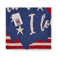 thumbnail image 2 of Lanwood Home Americana summer Knitted Throw Blanket, USA American Flag Oversize Throw, Heartland Map, 2 of 5