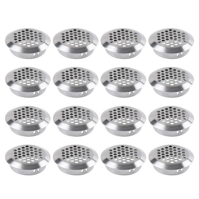 SHISUYAN 50 Pcs Bouchon de Ventilation en Acier Inoxydable pour Grille d'Aération Circulaire pour Garde-Robe