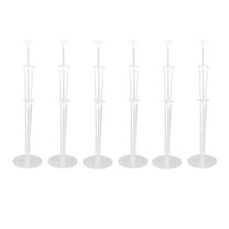 Soimiss 6Pcs Transparent Balloon Holder Table Stand Kit Balloon Support Cup with Stick Base
