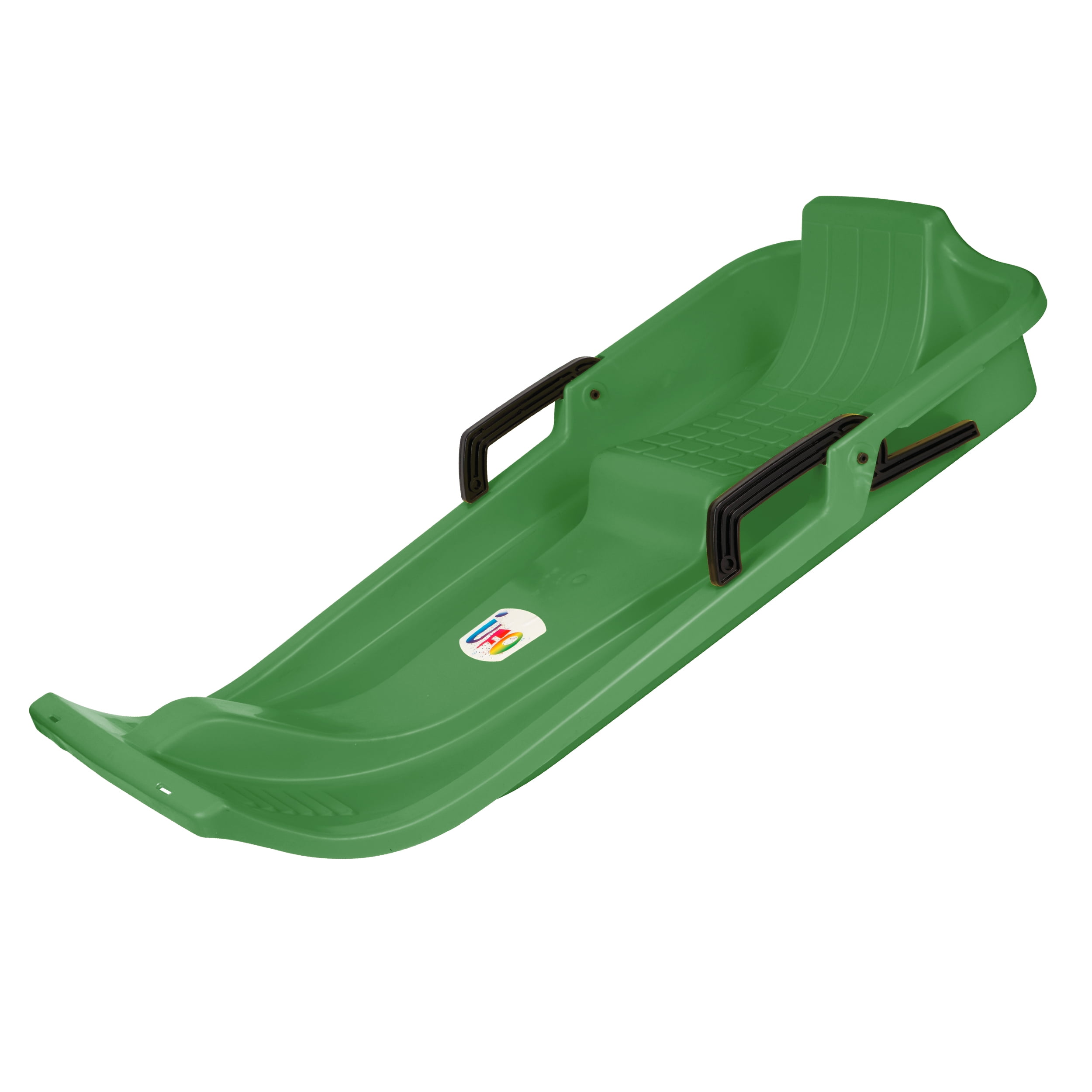 UFO 33-Inch Snow Sled with Safety Brakes, Anti-Slide Seat and Handles by Plastkon Green by Plastkon