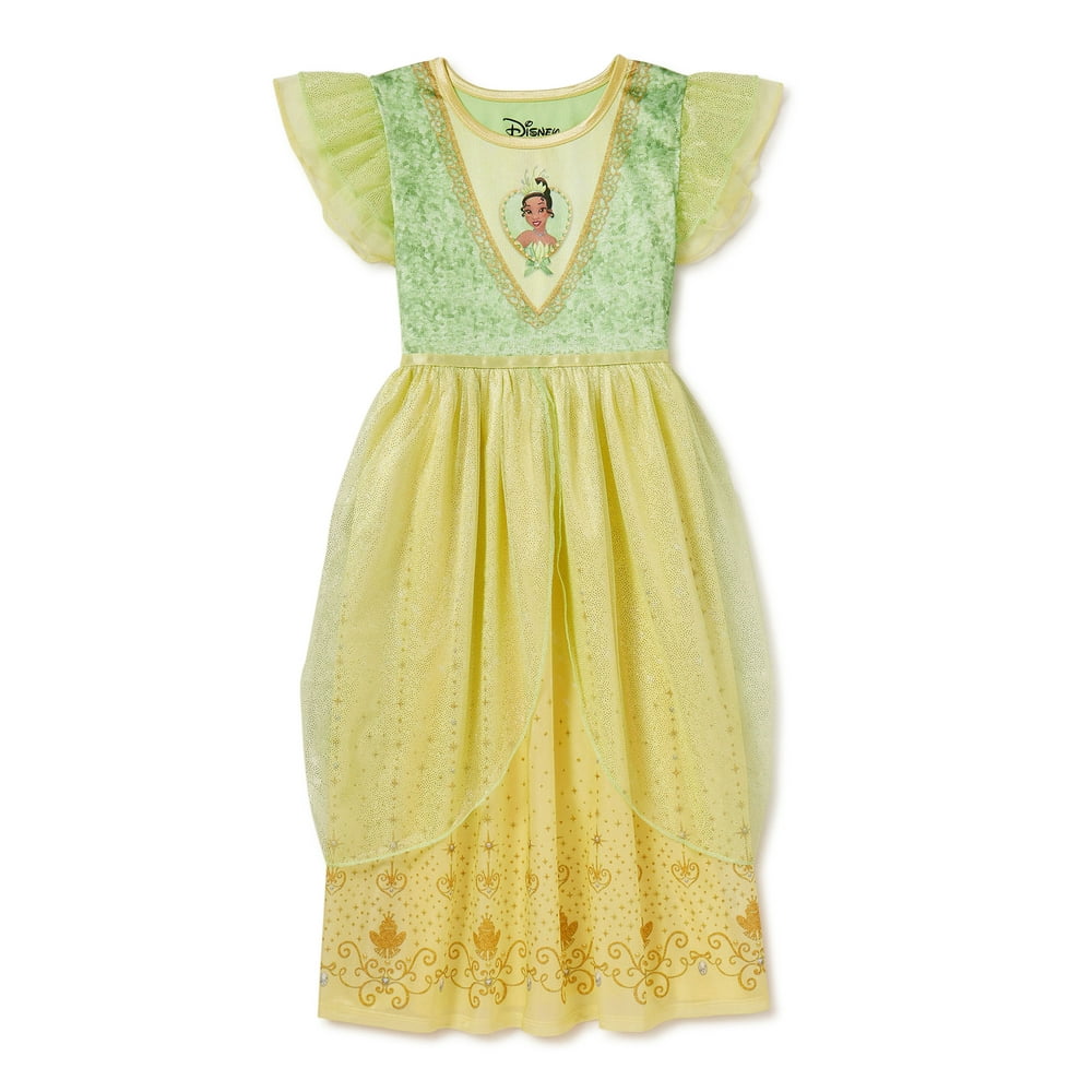 Disney Princess Tiana Disney Princess Girls Fantasy Gown Pajama