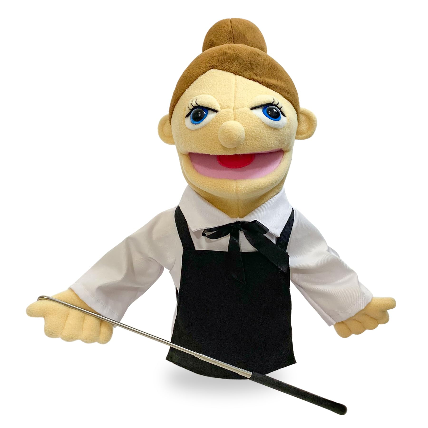 16 Puppet Entriloquist Puppet Hand Puppets for Kids Plush Detective Puppets for Adults with Removable Mouth Puppets for Kids Ages 4-8,Hand Puppets for Adults with Scalable Puppet Control Rod