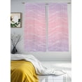 thumbnail image 2 of Pink Purple Ombre Sheer Curtains 63 Inch Length 2 Panels Set, Modern Abstract Striped Polka Dots Voile Window Treatment Rod Pocket Curtains Sheers Drapes for Bedroom/Living Room/Kitchen 52x"63"x2, 2 of 7