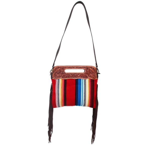 Women's Western Handwoven Wool Rodeo Cowgirl Purse Shoulder Handbag 27FK43