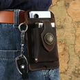 thumbnail image 5 of TUOBARR MEN Multifunctional Retro Leather Mobile Phone Bag Belt Waist Bag For Outdoor Sports, 5 of 5