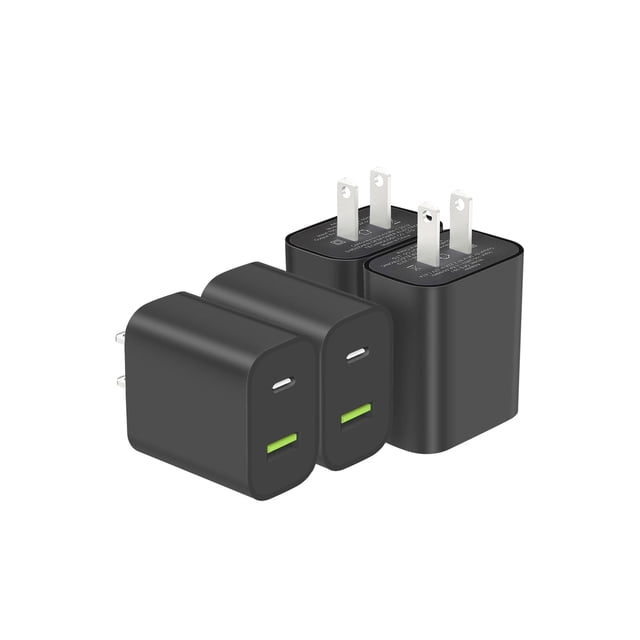 Cargador USB C de 20 W de doble puerto DENGWENQIANG, paquete de 4