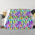 thumbnail image 1 of Fotbe Graffiti Pineapples Manta de Franela con Estampado, Manta Ultrasuave para Cama, Sofá, Auto, Hipoalergénica y Antibolitas-80"x60", 1 of 6