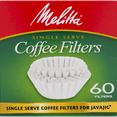 Melitta Single Serve Coffee Filters for Javajig, 60 Ct