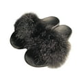 thumbnail image 2 of GERsome Womens Slides Fuzzy Slippers Open Toe Fluff Slippers With Arch Support Plantar Fasciitis Orthotic Slippers Women House Shoes, 2 of 6