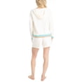 thumbnail image 3 of Ocean Pacific Women's Sunset Chasers Hoodie and Shorts Pajama Set, Off White, Large, 3 of 6