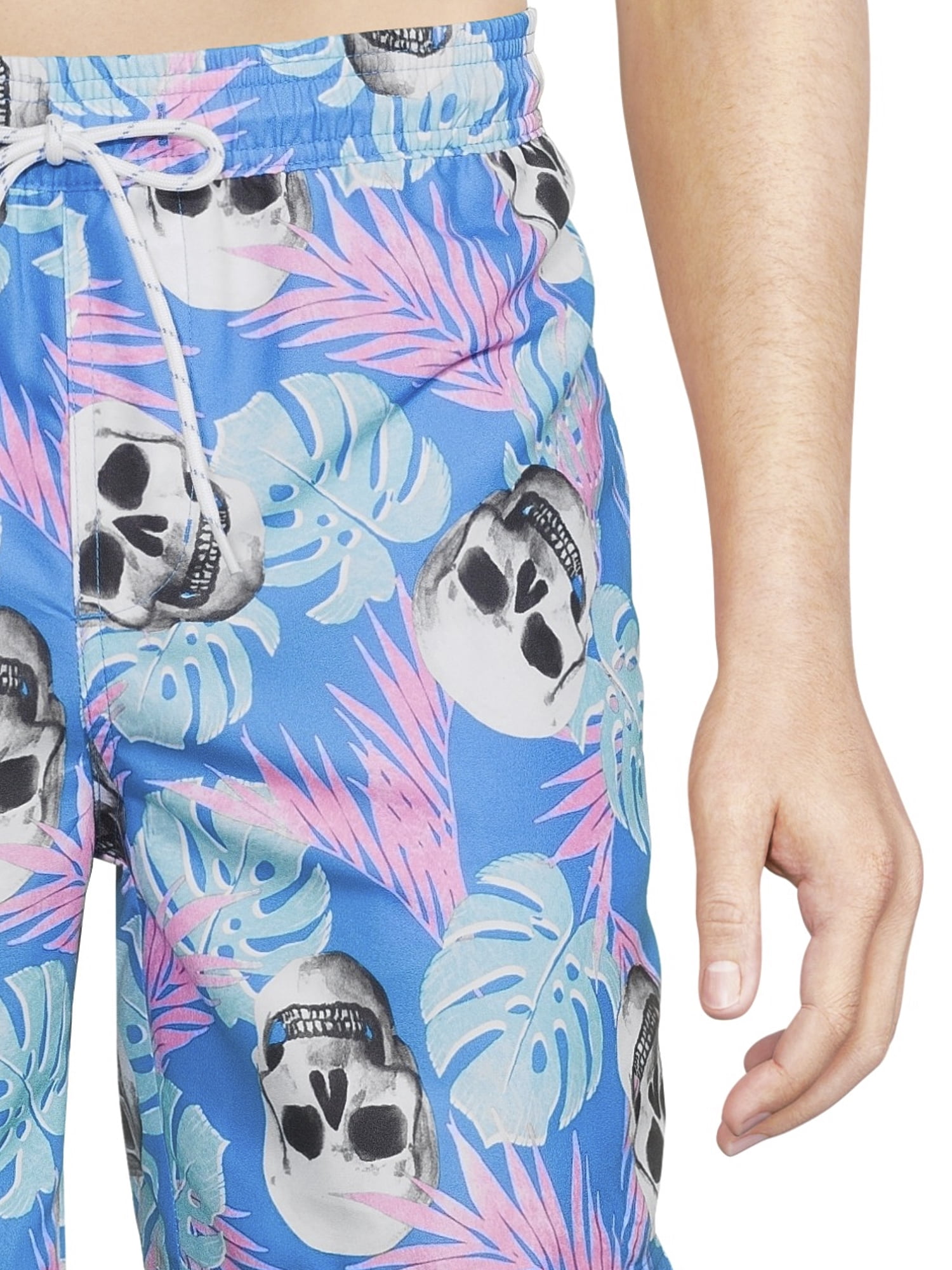 No Boundaries Men's & Big Men's 7" Printed Swim Trunks