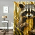 thumbnail image 2 of BCIIG Raccoon Corn Surprise Bathroom Shower Curtain Set with Hooks 36"x72, 2 of 7