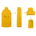 thumbnail image 7 of BXINGOHAI Men's Long Rain Jacket Windbreaker Waterproof Lightweight Packable Running Hiking Cycling Golf Rain Coat with Hood Yellow M, 7 of 7