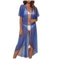 thumbnail image 2 of HOMBOM Womens Beach Cover Ups Beach Kimono Sheer Tie Front Summer Cardigan for Women Holiday, 2 of 8
