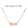 thumbnail image 3 of Collar de zodiaco Qarigey Vintage con cadena colgante oro rosa Aries, 3 of 6