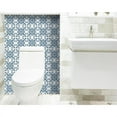 thumbnail image 3 of 6" X 6" Teal And White Mosaic Peel And Stick Removable Tiles, 3 of 9