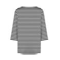 thumbnail image 4 of Yuanlook Tops for Women,Casual 3/4 Length Sleeve V Neck Blouses Dressy T-Shirts Business Casual Tees - Black - XL, 4 of 5