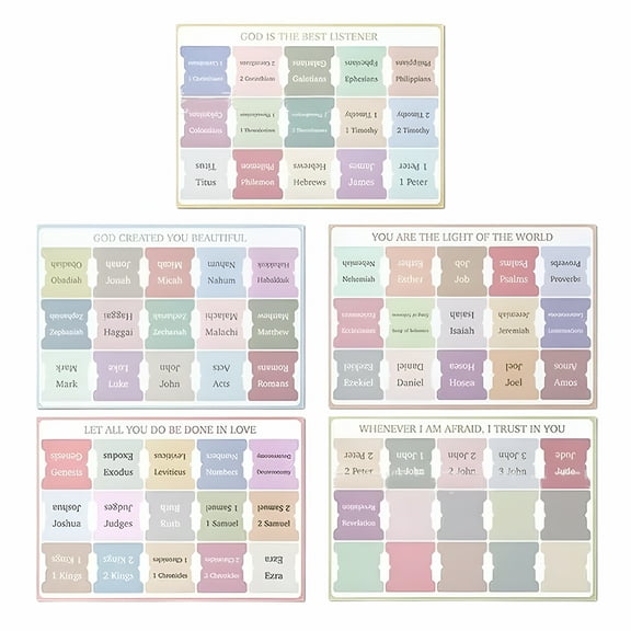 CCOCC 75 Bible Tabs with Unique Stickers,Bible Tabs for Women,Laminated Bible Tabs,Christian Gifts,Large Print Bible Tabs for Easy Navigation,Bible Book Index Tabs Labels,Bible Study Supplies