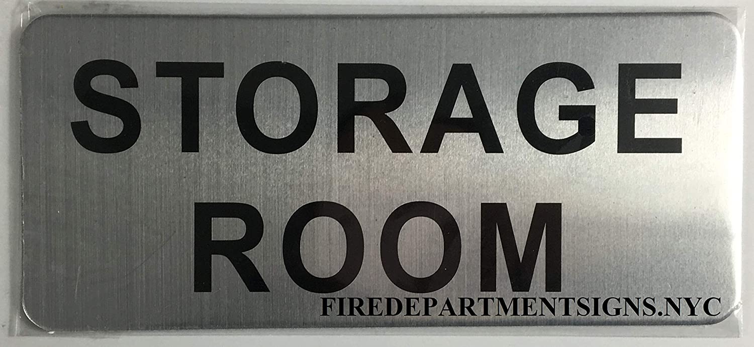 Storage Room Sign (Brush Aluminium, 3.5X8)-The Mont Argent line. (ref ...