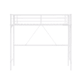 thumbnail image 4 of UBesGoo Queen Metal Loft Bed Frame with Horizontal Guardrail, Vertical Ladder with Rubber Anti-Slip Pads, Safe Heavy-Duty Frame, White, 4 of 6