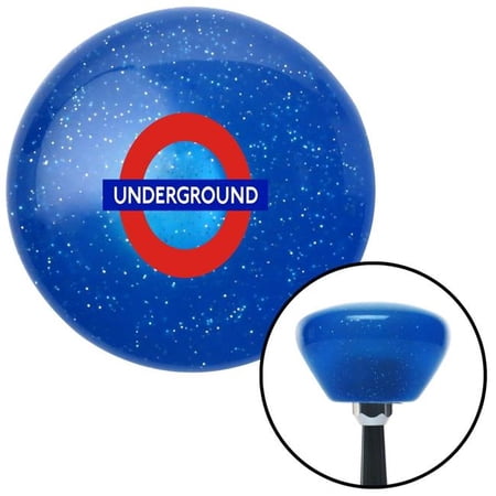 American Shifter London Underground Blue Retro Metal Flake Shift Knob with M16 x 1.5 Insert Shifter