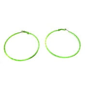 DIVAS DIGGABLES Large Green Hoop Earrings Textured Hoops 2.75 inch