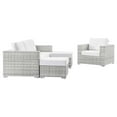 thumbnail image 4 of Modway Convene 4-Piece Outdoor Patio Set in Light Gray White, 4 of 11