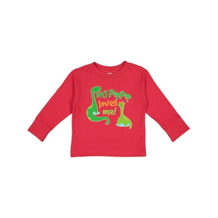 

Inktastic My PopPop Loves Me Dinosaur Gift Toddler Boy Girl Long Sleeve T-Shirt